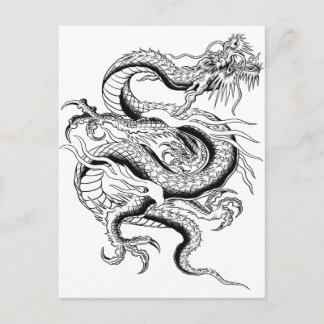 Postal Dragón chino afortunado