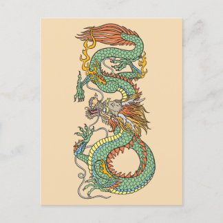 Postal Dragón chino tradicional