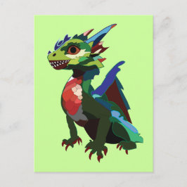 Postal Dragón colorido
