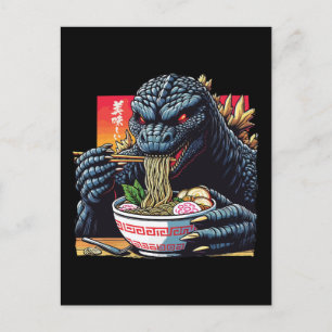 Postal Dragón comiendo ramen