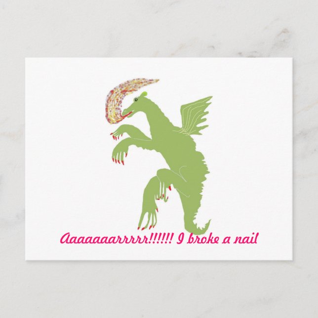 Postal Dragón con un clavo roto (Anverso)