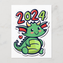 Postal Dragón Cute 2024