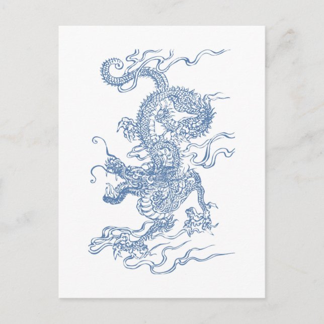 Postal Dragón de agua azul 2012 (Anverso)