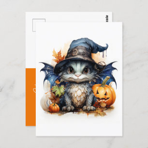 Postal Dragón de bebé de color neutro