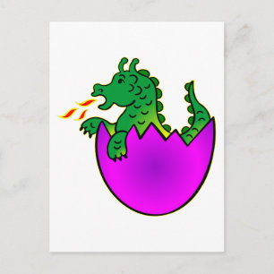 Postal Dragón De Bebé En Huevo