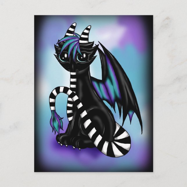 Postal Dragón de escena (Anverso)
