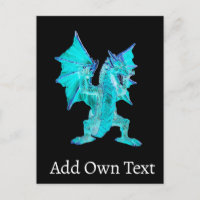 Dragón de Fantasía Acuático Agua Azul Arte de Fant