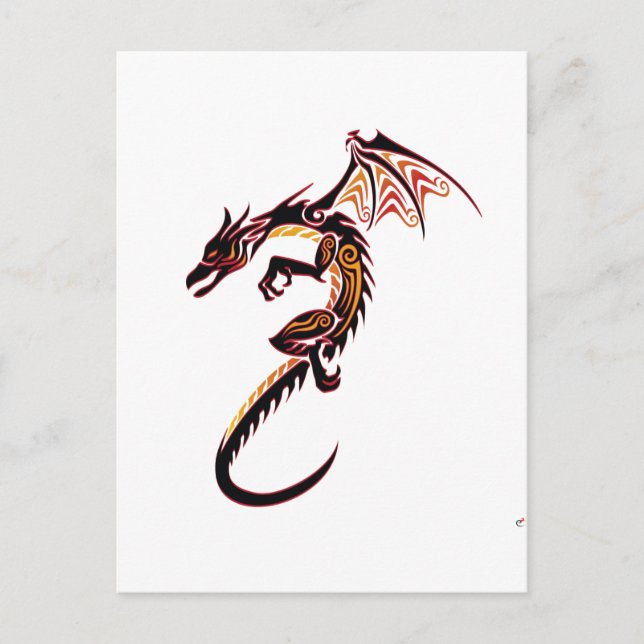 Postal Dragón de fuego (Anverso)