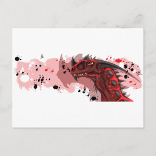 Postal Dragón de fuego (Versión blanca)