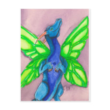 Dragón de hadas azules
