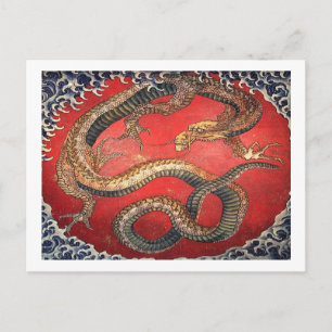 Postal Dragón de Hokusai