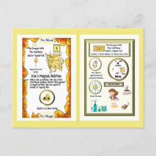 Postal Dragón de la Tabla Periódica - Azufre