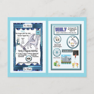 Postal Dragón de la Tabla Periódica - Calcio