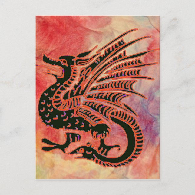 Postal Dragon de Mármol Rosa (Anverso)