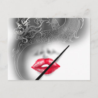 Postal dragón de mujer