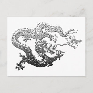 Postal Dragon de pintura cromada