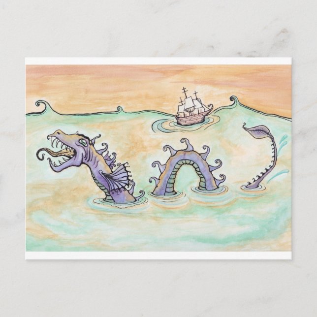 Postal Dragón del mar (Anverso)