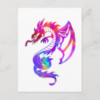 Dragón del tatuaje tribal del arco iris