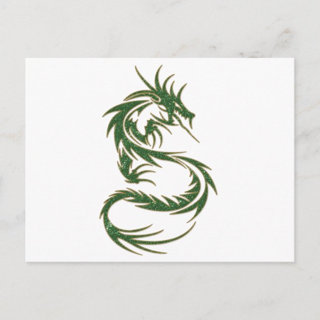 Postal Dragón del tatuaje verde (Anverso)