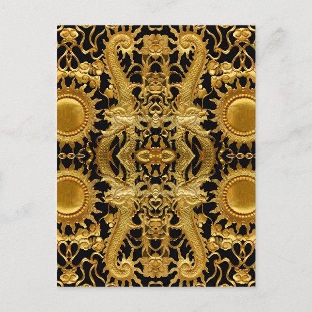 Postal dragón dorado (Anverso)