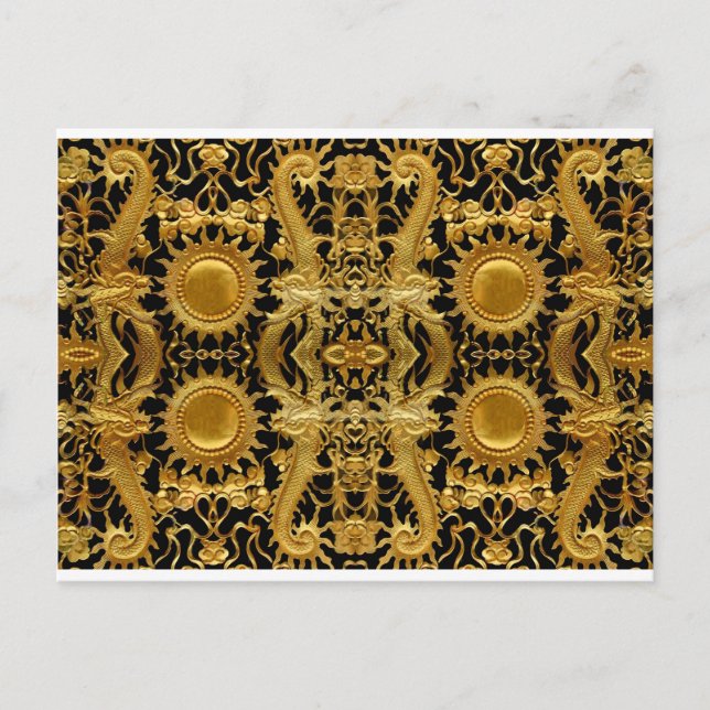 Postal dragón dorado (Anverso)