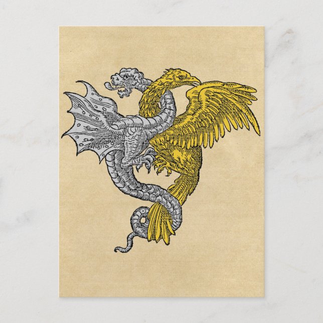 Postal Dragón dorado (Anverso)