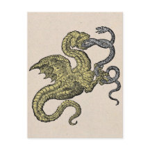 Dragón dorado y serpiente plateada