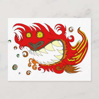 Postal Dragón feliz