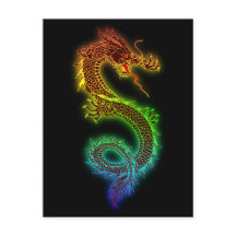 Dragón feroz colorido