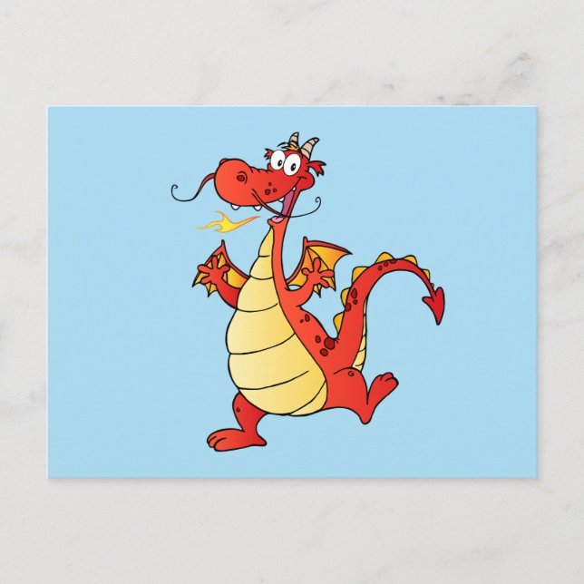 Postal Dragon Funny Happy (Anverso)