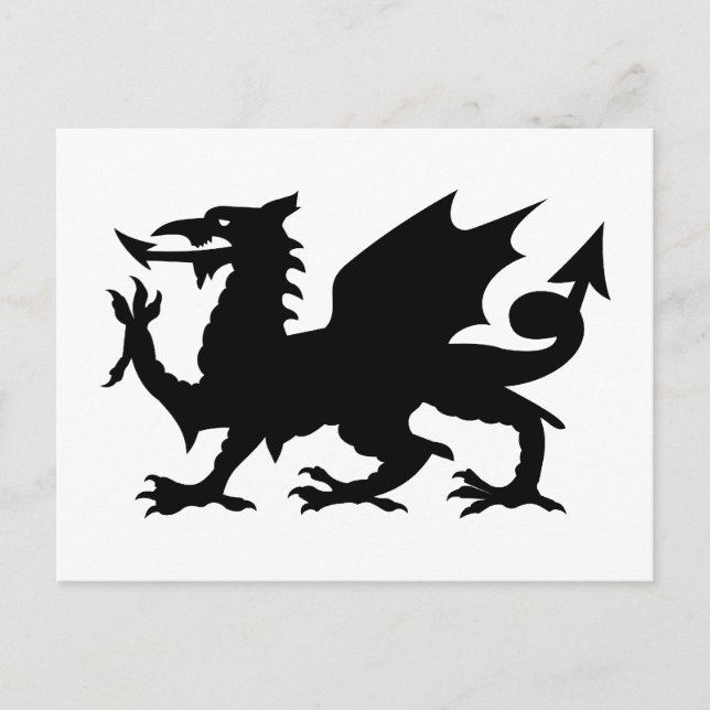 Postal Dragón galés (Anverso)