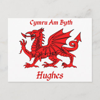 Postal Dragón galés de Hughes