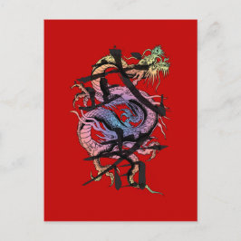 Postal Dragón japonés