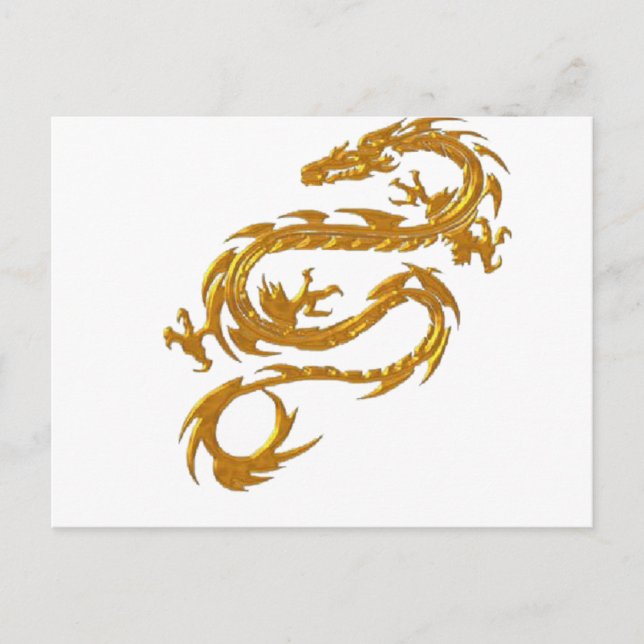 Postal Dragón japonés Kin ryu (Anverso)