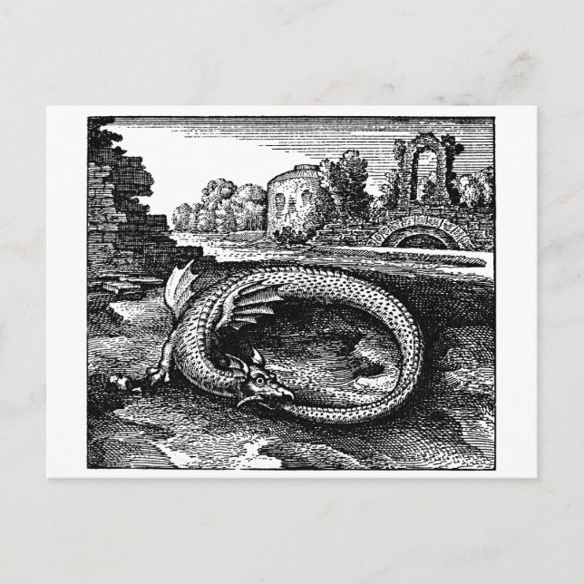 Postal Dragón mágico de Ouroboros (Anverso)