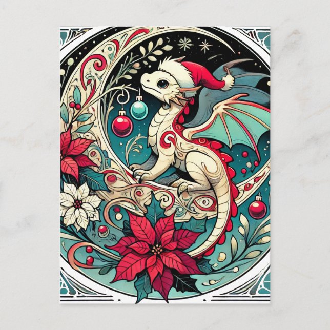 Postal Dragón navidad (Anverso)