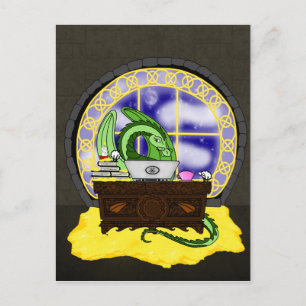 Postal Dragón nunca el dormir en el trabajo