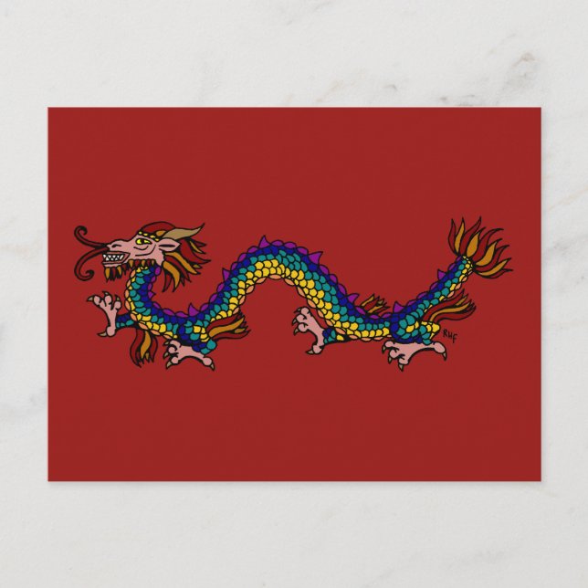 Postal Dragón oriental (Anverso)