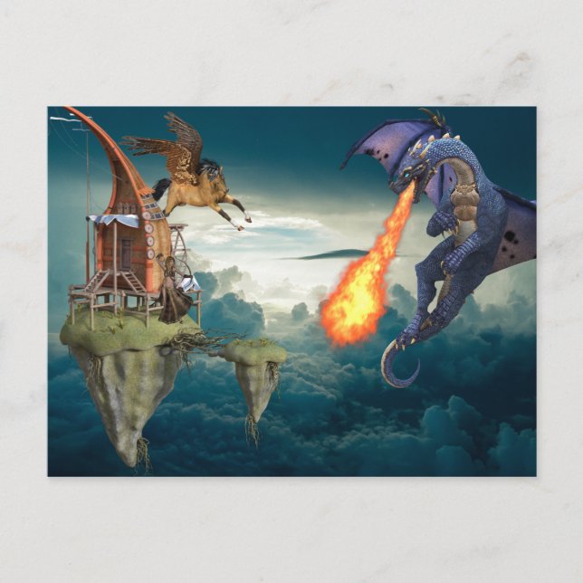 Postal Dragón Pegasus (Anverso)