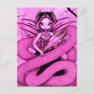 Postal "Dragon Pink Fairy"