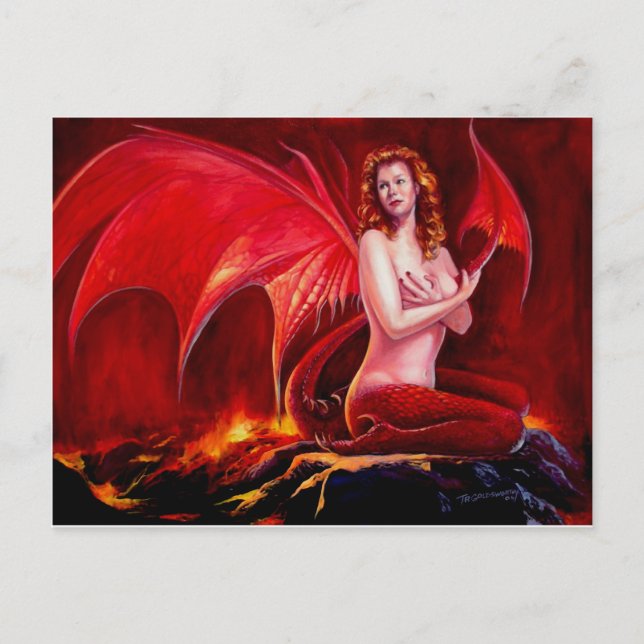 Postal Dragón Rojo (Anverso)