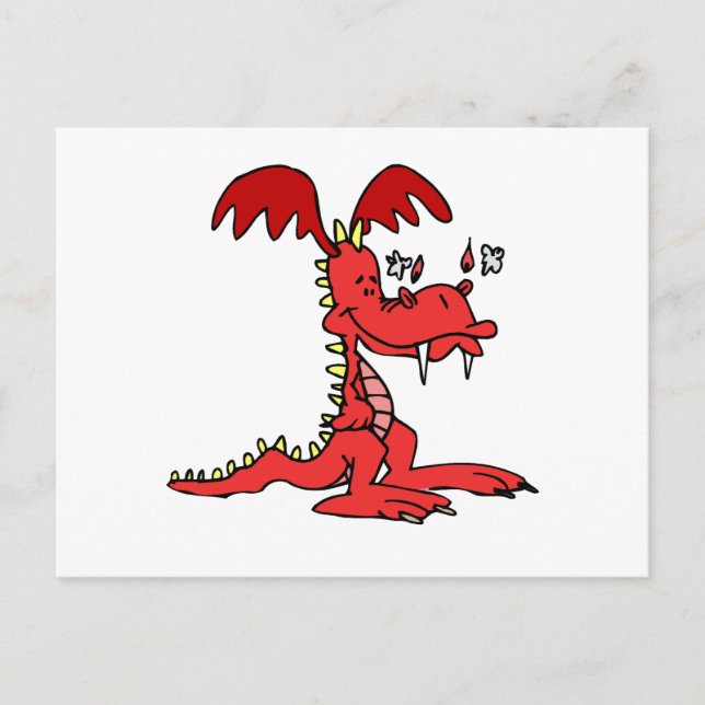 Postal Dragón Rojo (Anverso)