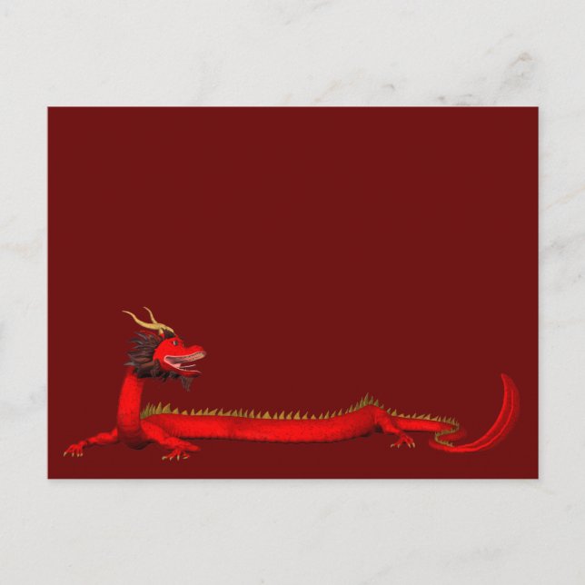 Postal Dragón Rojo (Anverso)