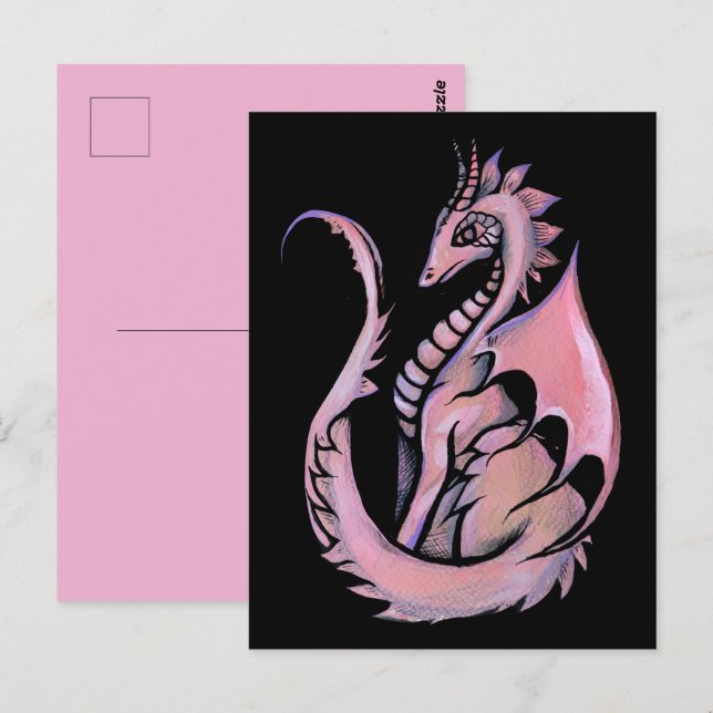Postal Dragón Rosa                                        (Anverso / Reverso)