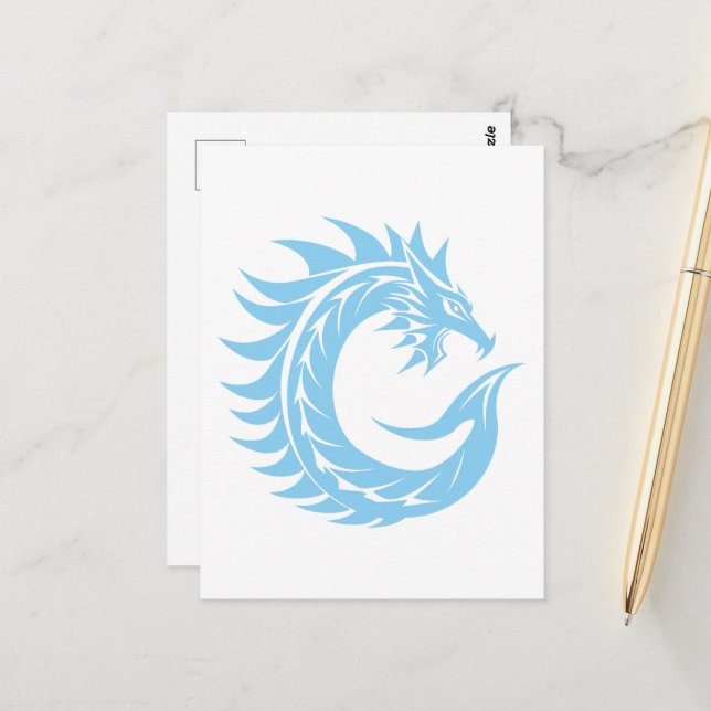 Postal Dragon Styled Letter C, Dragon Alphabet, Monogram (Anverso/Reverso In Situ)