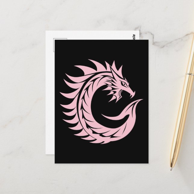 Postal Dragon Styled Letter C, Dragon Alphabet, Monogram (Anverso/Reverso In Situ)