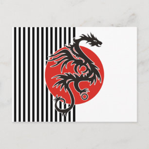 Postal Dragon Sun - blanco rojo negro + tus ideas