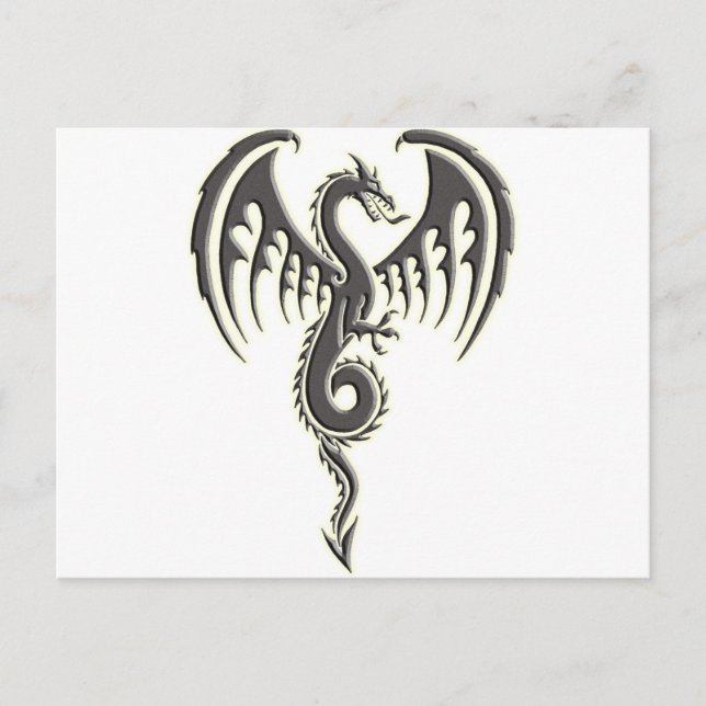 Postal Dragón tribal (Anverso)