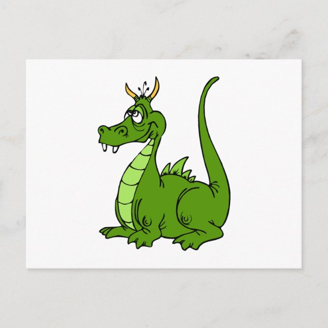 Postal Dragón verde goofy (Anverso)