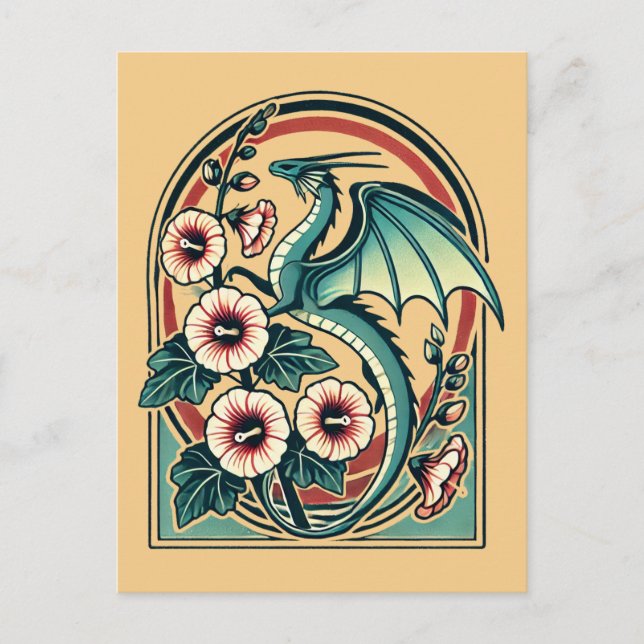 Postal Dragón Vintage (Anverso)